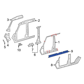 Mercedes-Benz OE - Right Rocker Panel Reinforcement