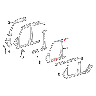 Mercedes-Benz OE - Pillars, Rocker & Floor - Aperture Panel
