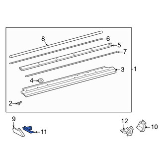 Mercedes-Benz OE - Rear Left Running Board Mounting Bracket