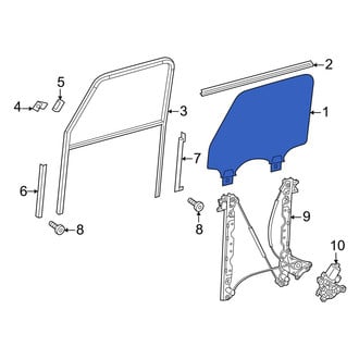 Mercedes-Benz OE - Center Right Door Glass