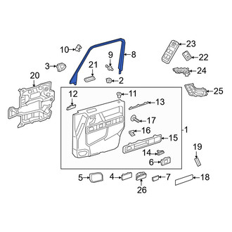 Mercedes-Benz OE - Center Right Door Window Molding