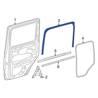 Mercedes-Benz OE - Center Left Outer Door Seal