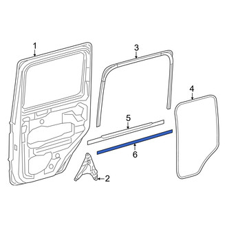 Mercedes-Benz OE - Center Left Door Molding