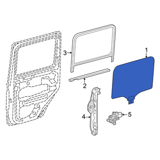 Mercedes-Benz OE - Center Left Door Glass