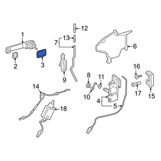 Mercedes-Benz OE - Center Rear Exterior Door Handle Gasket
