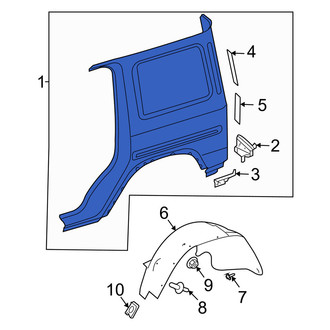 Mercedes-Benz OE - Rear Right Outer Quarter Panel
