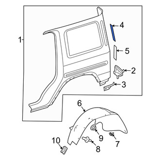 Mercedes-Benz OE - Rear Upper Quarter Panel Reinforcement