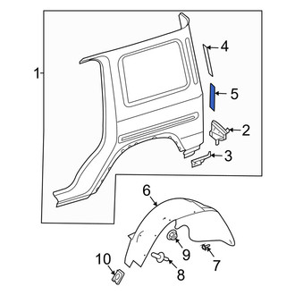 Mercedes-Benz OE - Rear Lower Quarter Panel Reinforcement