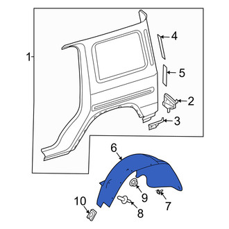 Mercedes-Benz OE - Rear Left Quarter Panel Splash Shield