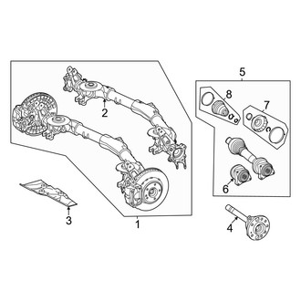 Mercedes-Benz OE - Rear Suspension - Axle Housing