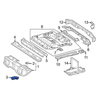 Mercedes-Benz OE - Left Floor Pan Crossmember Bracket