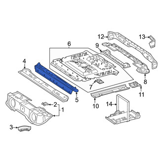 Mercedes-Benz OE - Rear Center Floor Pan Crossmember