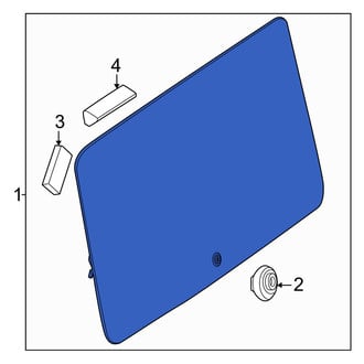 Mercedes-Benz OE - Center Left Door Glass