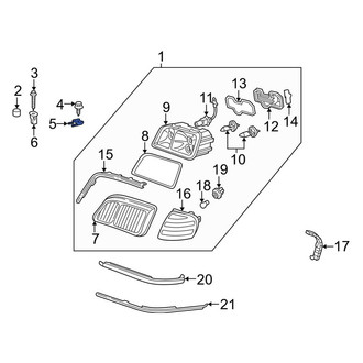 Mercedes-Benz OE - Outer Headlight Fastener Clip