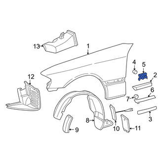 Mercedes-Benz OE - Lower Fender Emblem Clip