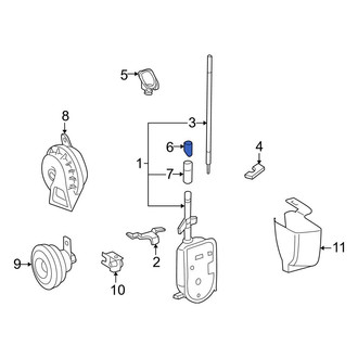 Mercedes-Benz OE - Upper Radio Antenna Mast Gasket