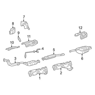 Mercedes-Benz OE - Exhaust System - Exhaust Components (Inline), (2.8L)