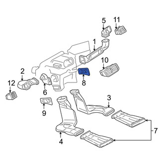 Mercedes-Benz OE - Right HVAC Duct Adapter