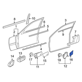 Mercedes-Benz OE - Front Left Door Mirror Glass