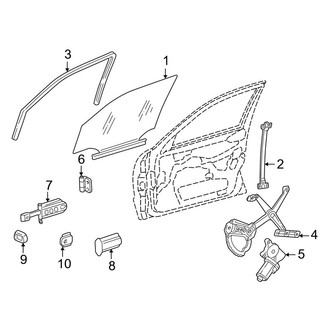 Mercedes-Benz OE - Front Door - Glass & Hardware (Kompressor)