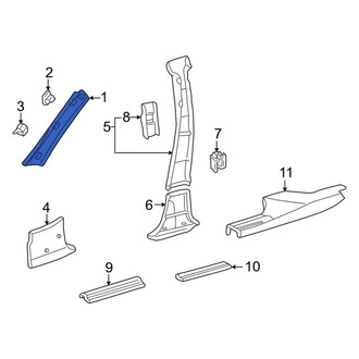 Mercedes-Benz OE - Left Body A-Pillar Trim Panel