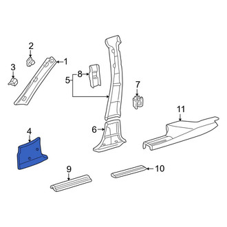 Mercedes-Benz OE - Left Kick Panel Trim