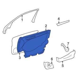 Mercedes-Benz OE - Front Right Inner Door Interior Trim Panel