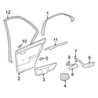 Mercedes-Benz OE - Rear Door - Interior Trim