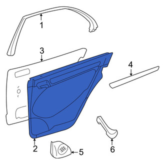 Mercedes-Benz OE - Front Left Inner Door Interior Trim Panel