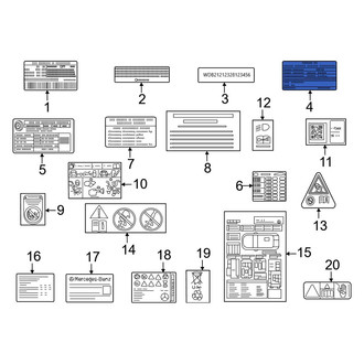 Mercedes-Benz OE - A/C System Information Label
