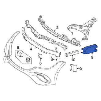 Mercedes-Benz OE - Front Left Bumper Impact Bar Bracket