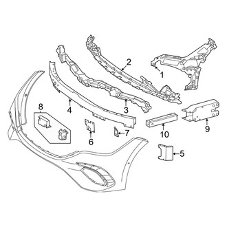 Mercedes-Benz OE - Front Bumper & Grille - Bumper & Components (W/O AMG Line Inner Components)