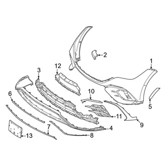Mercedes-Benz OE - Front Bumper & Grille - Bumper & Components (With AMG Line Cover & Components)