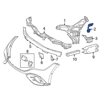 Mercedes-Benz OE - Front Left Upper Bumper Cover Support Rail