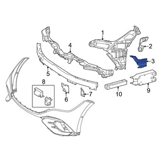 Mercedes-Benz OE - Front Left Lower Bumper Cover Support Rail