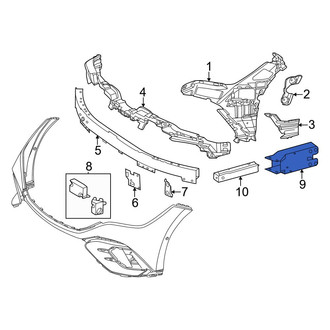 Mercedes-Benz OE - Front Right Bumper Impact Bar Bracket