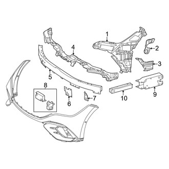 Mercedes-Benz OE - Front Bumper & Grille - Bumper & Components (With AMG Line Inner Components)
