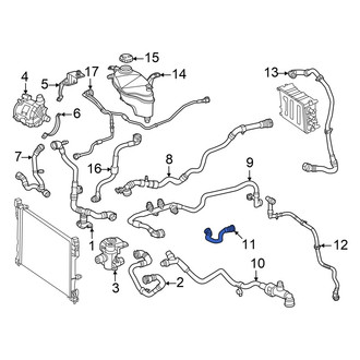 Mercedes-Benz OE - Drive Motor Inverter Coolant Line