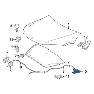 Mercedes-Benz OE - Front Hood Release Handle