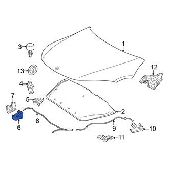 Mercedes-Benz OE - Front Right Hood Contact Switch