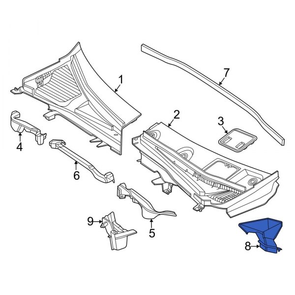 Cowl Panel Drain Valve