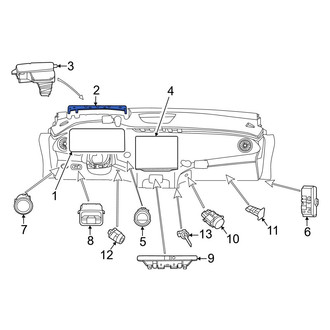 Mercedes-Benz OE - Upper Instrument Panel Trim Panel