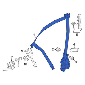 Mercedes-Benz OE - Front Left Seat Belt Lap and Shoulder Belt