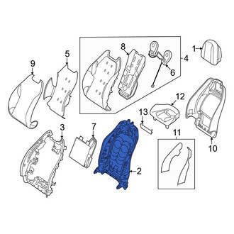 Mercedes-Benz OE - Front Right Outer Seat Back Frame