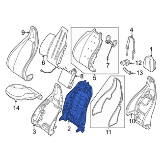 Mercedes-Benz OE - Front Right Outer Seat Back Frame