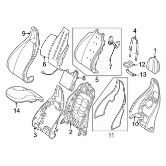 Mercedes-Benz OE - Seats & Tracks - Passenger Seat Components (With Sport Seat)
