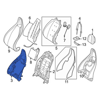 Mercedes-Benz OE - Front Left Inner Seat Back Frame