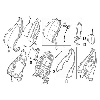 Mercedes-Benz OE - Seats & Tracks - Driver Seat Components (Seat Back, With Sport Seat)