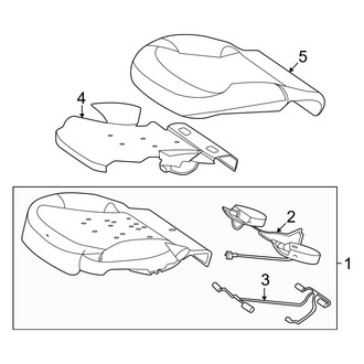 Mercedes-Benz OE - Seats & Tracks - Driver Seat Components (Seat Cushion, With Sport Seat)