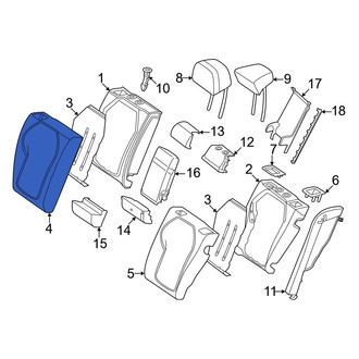 Mercedes-Benz OE - Rear Right Seat Back Cushion Cover